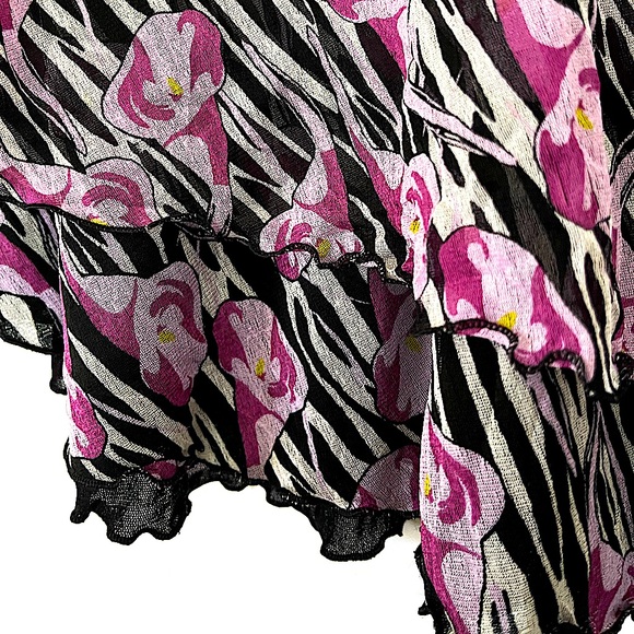 Diane von Furstenburg Silk Ruffled Skirt - Picture 5 of 7